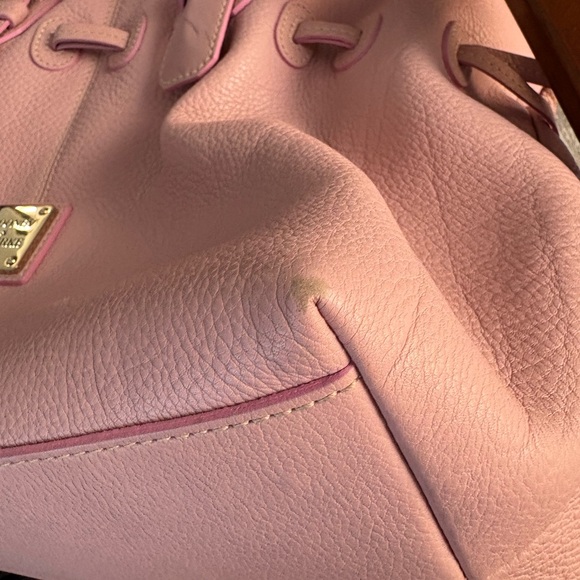 Dooney & Bourke Pink Leather Large Chiara Shoulder Bag Tote Pebbled Leather - Picture 14 of 15